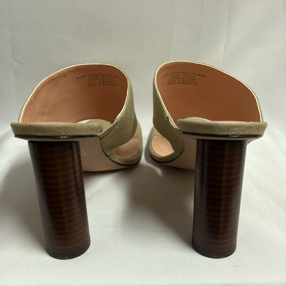 J. Crew Rounded Heel Thong Sandal in Linen Honey Brown/Tan Size 8 NWOB - Picture 6 of 8